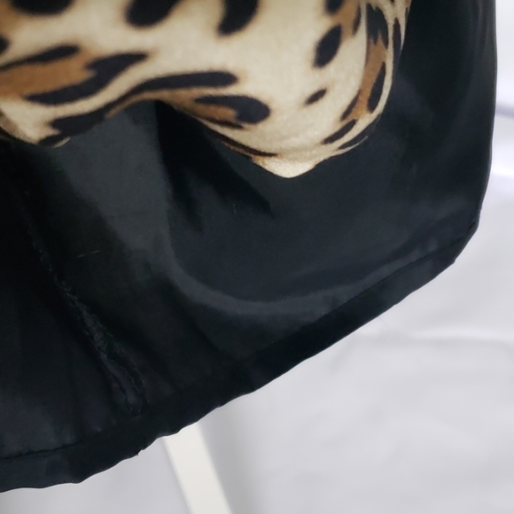 Nanette Lepore One Shoulder Leopard Print Ruched Lined Mini Dress Size 6 - Picture 13 of 15
